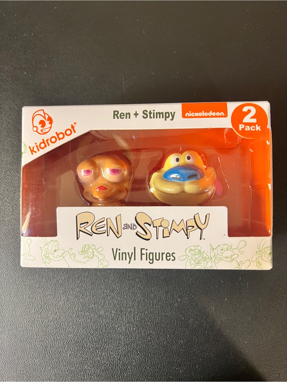 Kidrobot Nickelodeon Ren & Stimpy Vinyl Mini Figures 2-Pack New & Sealed